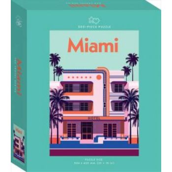 Miami Travel Poster 500 Piece Puzzle