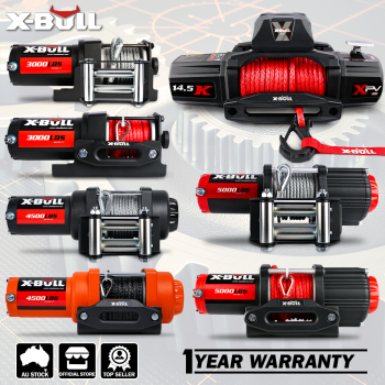 X-BULL Electric Winch 12V 3000LBS Steel Cable Wireless remote ATV UTV Boat Trailer 