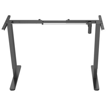 FORTIA Sit/Stand Desk Frame, 58 x 90-135cm, 72-118cm Height Adjustable, 70kg Load, Black