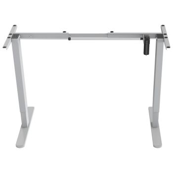 FORTIA Single Motor Sit/Stand Desk Frame, 58 x 90-135cm, 72-118cm Height Adjustable, 70kg Load, Silver