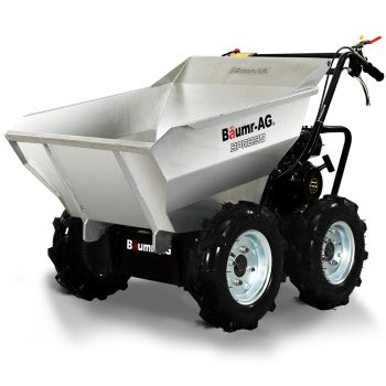 BAUMR-AG Mini Dumper Power Wheel Barrow Tracked Motorised Petrol Powered Wheelbarrow