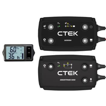 CTEK 140A Off Road DC/DC Bundle: D250SA + Smartpass 120S + Battery Monitor