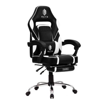 OVERDRIVE Gaming Chair Desk Racing Seat Setup PC Combo Office Black Table Foot