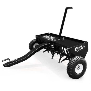 PlantCraft Tow Behind Plug Lawn Aerator 1m (40") Wide, Universal Hitch for Ride on Mower, Garden Tractor