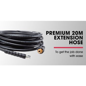 Jet-USA 20M Petrol Pressure Washer Hose Extension with Drain Cleaner Nozzle Accesory Pack