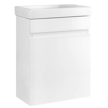 AMIRRA Slim Bathroom Vanity Cabinet with Basin Bowl (White) AMR-BVC-100-YDMY