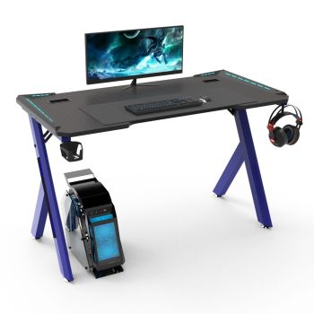 EKKIO RGB Gaming Desk Y Shape Blue 140cm EK-GD-103-AL