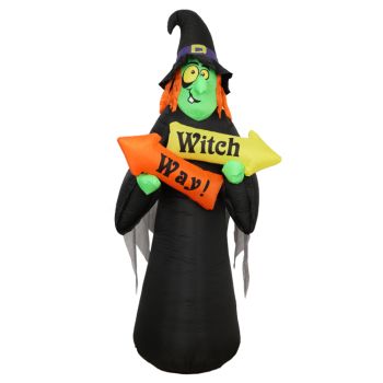 Festiss 2.4m Witch Way Halloween Inflatable with LED FS-INF-17