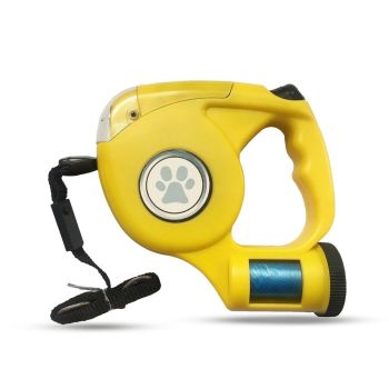 Floofi 3 in 1 Waste Beg LED Leash Yellow FI-PC-121-HN