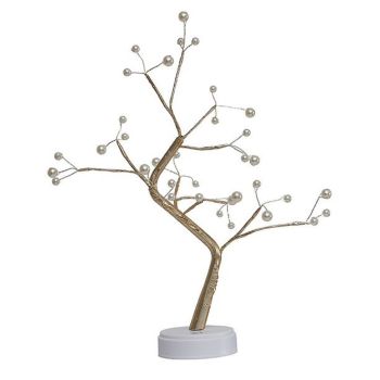 GOMINIMO Wood Desk Lamp Bonsai Lighted Tree