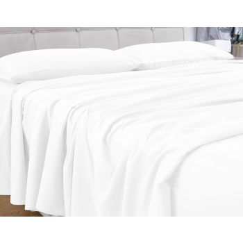 GOMINIMO 4 Pcs Bed Sheet Set 2000 Thread Count Ultra Soft Microfiber - Single (White) GO-BS-101-XS