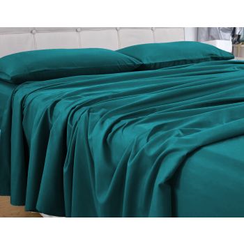 GOMINIMO 4 Pcs Bed Sheet Set 1000 Thread Count Ultra Soft Microfiber - King (Teal) GO-BS-120-XS