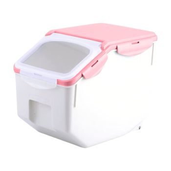 GOMINIMO Multipurpose Food Storage Container with Lids and Cup for Pet Food or Rice Grains (Pink) GO-FSC-102-JBY