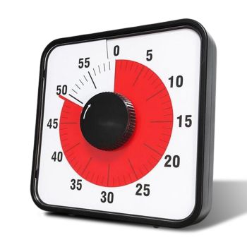 GOMINIMO 60-Minute Visual Countdown Timer (Large, Black) GO-KCT-101-BS