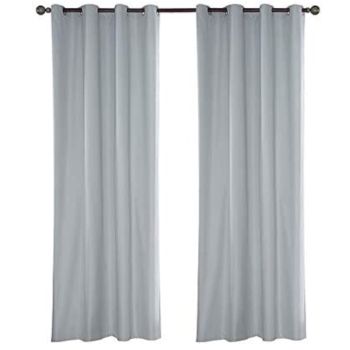 Gominimo Temp Blackout Blinds Curtain Detachable Set of 2 240 x 140cm Black