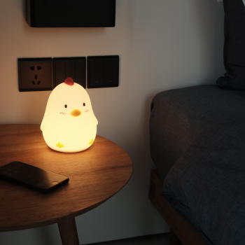 Muid Wake Up Chicken Night Lamp Alarm Clock White HM--104-MUID