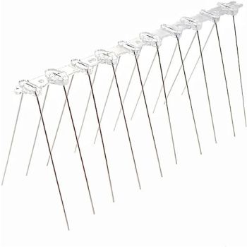 NOVEDEN 20Pcs X 25CM Anti Bird Repellent Stainless Steel Bird Spikes (Silver) NE-BSP-100-MYP