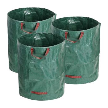 NOVEDEN 3 Packs Garden Waste Bags with 72 gallons (Green) NE-GWB-100-XS