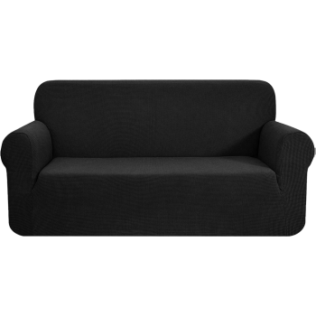 GOMINIMO Polyester Jacquard Sofa Cover 2 Seater (Black) HM-SF-101-RD