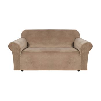 GOMINIMO Velvet Sofa Cover 2 Seater (Blush Brown) HM-SF-105-RD