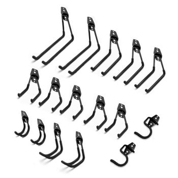 RYNOMATE 16 Pack Garage Hooks Heavy Duty (Black) RNM-HHD-101-NK