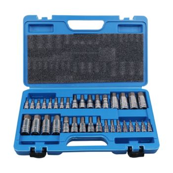 RYNOMATE Hex Bit Socket Set with 1/4" 3/8" 1/2" Allen Key Adapter 34pc RNM-HBS-100-DZ