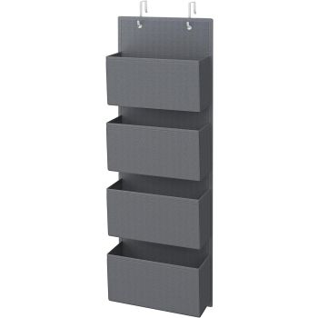 SONGMICS Hanging Closet Organizers and Storage with 4 Compartments Gray RDH04G