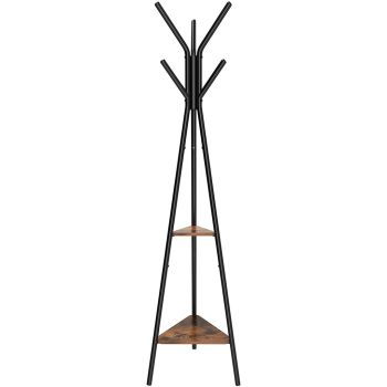 VASAGLE Vintage Coat Rack Stand Black RCR16BX