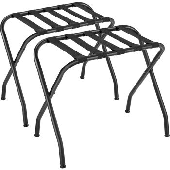 SONGMICS Steel Folding Luggage Rack Pack of 2 Black RLR64B-2