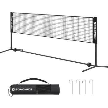 SONGMICS 3m Portable Tennis Badminton Net Black