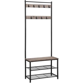 VASAGLE Coat Rack Stand 175cm Greige HSR41MB