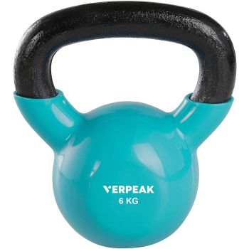 Verpeak Vinyl Kettlebell 6kg Turquoise VP-KB-125-AC