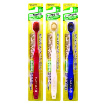 [6-PACK] EBISU Japan Premium Care Soft Toothbrush 3 Packs