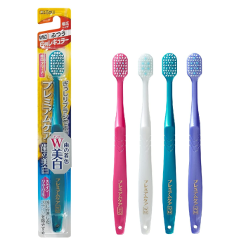 [6-PACK] EBISU Premiumcare Toothbrush No. 62 Whitening Broad Head Massage Toothbrush (pack of three)