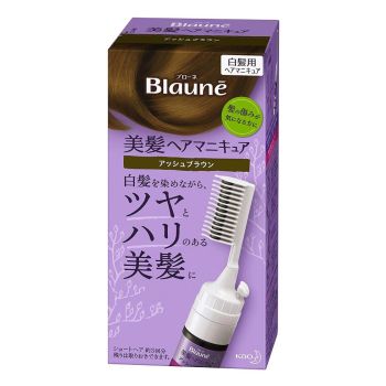 [6-PACK] Kao Japan Blaune Sensitive White Hair Dye 72g with Comb ( 2 Colors Available ) Ash Brown