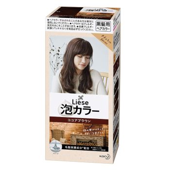 [6-PACK] Kao Japan Liese Black Hair with Foam Hair Dye 108ml (11 Colors Available) Cocoa Brown