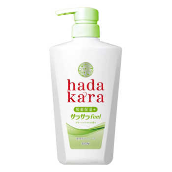 [6-PACK] Lion Japan Hadakara Body Soap Body Wash Smooth Feel Type 480ml (2 Scent Available ) Green Citrus