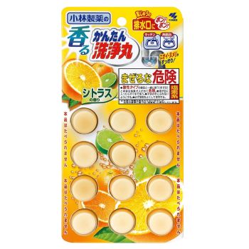 [6-PACK] KOBAYASHI Japan Drain Cleaning Tablet 12 tablets, Citrus Scent