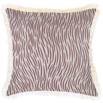 Cushion Cover-Coastal Fringe-Wild Rose-45cm x 45cm