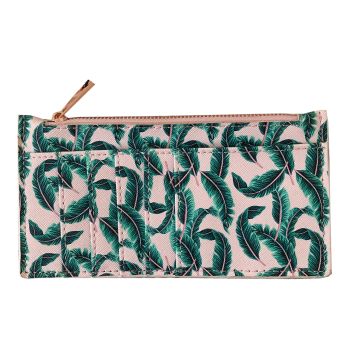 Long Zip Card Holder Wallet-Las Palmas Pink