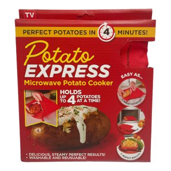 Microwave Potato Cooker - Reusable Perfect Potato Baked Steaming Express Sleeve