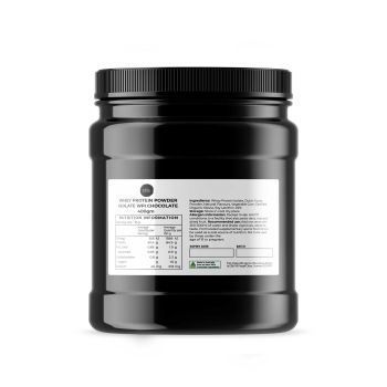 400g Whey Protein Powder Isolate - Chocolate Shake WPI Supplement Jar