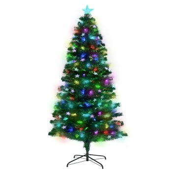 Christabelle 2.4m Enchanted Pre Lit Fibre Optic Christmas Tree Stars Xmas Decor