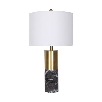 Sarantino Metal and Marble Table Lamp in Black