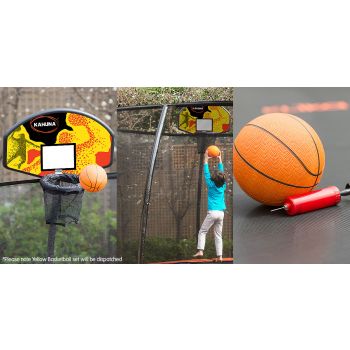 Kahuna Trampoline Basketball Ring Set with Mini Ball and Pump