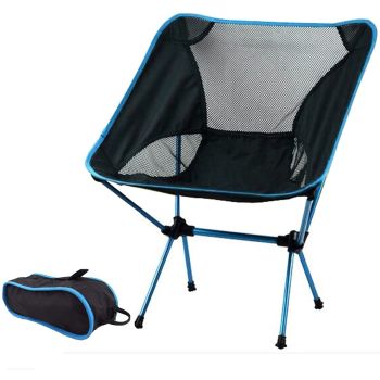 Ultralight Aluminum Alloy Folding Camping Camp Chair Outdoor Hiking Sky