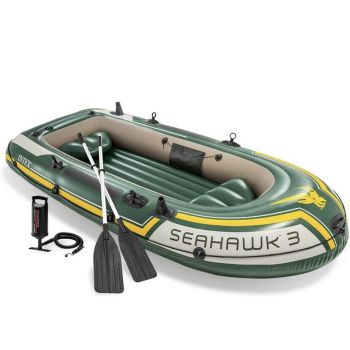 INTEX Seahawk 3 Person Inflatable Boat Fishing Boat Raft Set 68380NP AU