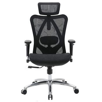 Sihoo M57 Ergonomic Office Chair, Computer Chair Desk Chair High Back Chair Breathable,3D Armrest and Lumbar Support Black without Foodrest