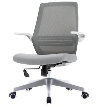 SIHOO M76 Ergonomic Office Chair Swivel Desk Chair Height Adjustable Mesh Back Computer Chair with Lumbar Support, 90Â° Flip-up Armrest Grey