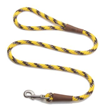 Mendota Clip Leash Small - lengths 3/8in x 4ft(10mm x1.2m) Made in the USA - Tricolour Harvest